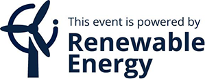 This event is powered by renewable energy