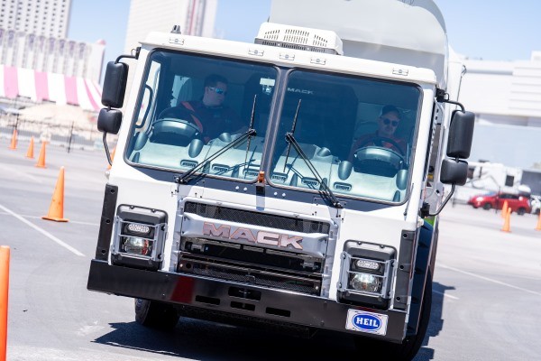 Rider in MACK Truck