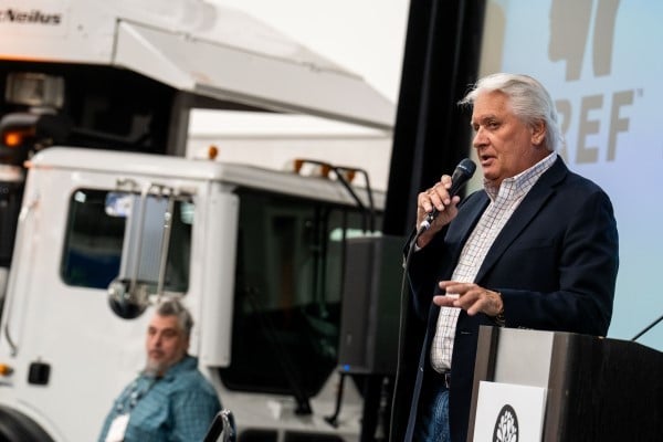 Auctioneer speaking at the EREF Auction