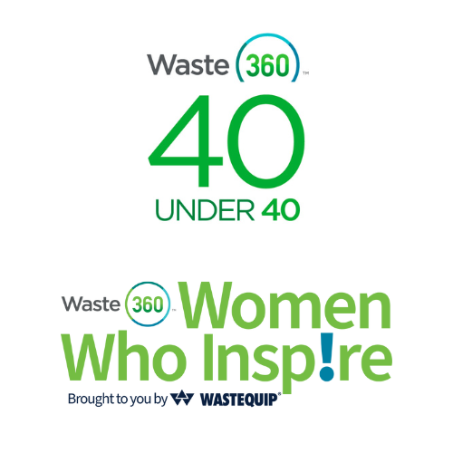 WasteExpo 40 under 40 awards receipient getting their award onstage