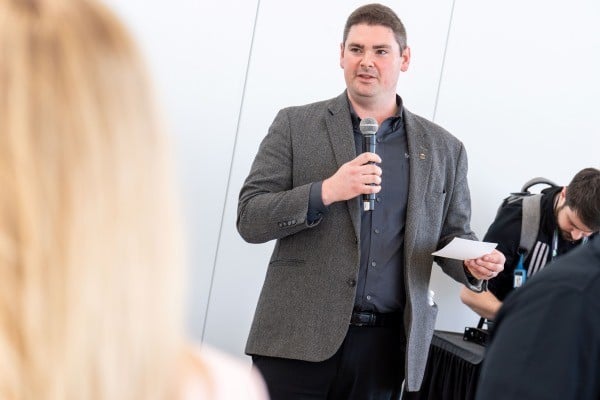 Speaker talking at the Public Sector Reception